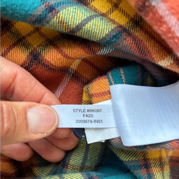 J Crew Men’s Regenerative cotton Plaid Multicolor Shirt Preppy Camping XXLT - Picture 10 of 10